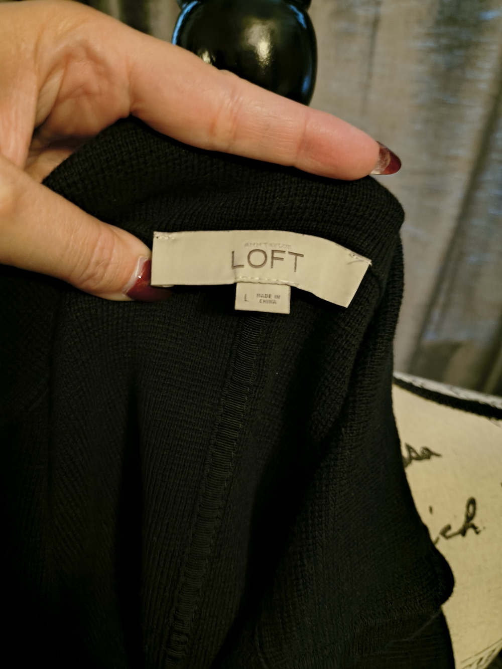 LOFT Black Peplum Double-Breasted Women's Blazer - Picture 3 of 4